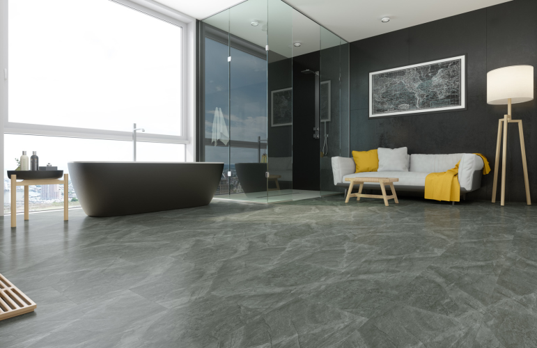 Кварцевый ламинат SPC Fargo Stone Агат Маренго 68S455