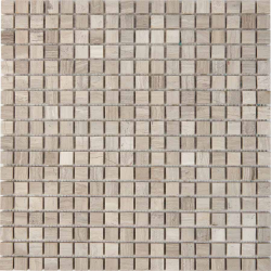 Мозаика Pixel Mosaic PIX 255 White Wooden, чип 15х15 мм, сетка 305х305x4 мм, Матовая
