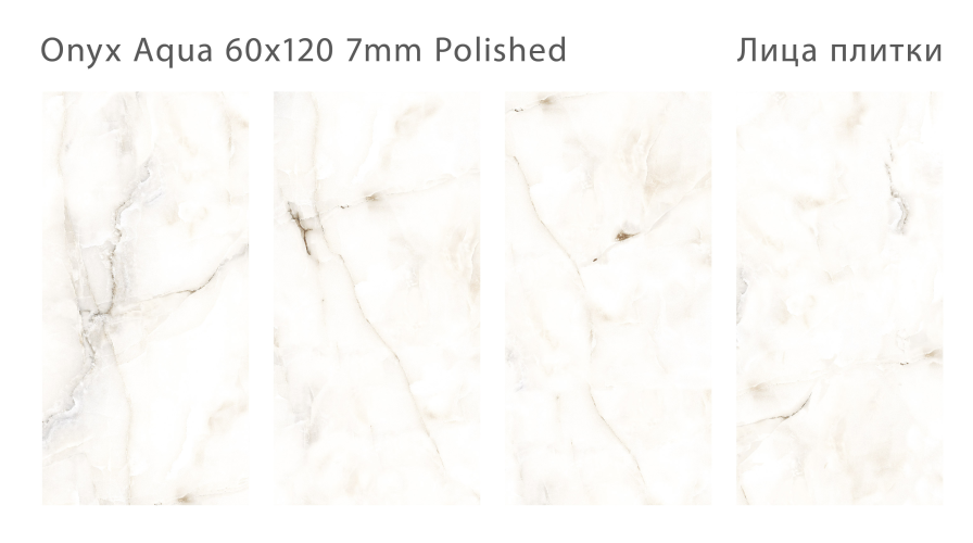 Керамогранит Staro Slim Onyx Aqua Polished 60x120