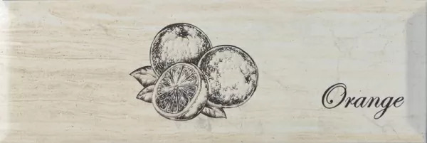 Керамическая плитка Monopole Декор Antique Gris Fruit Creta Orange 10x30