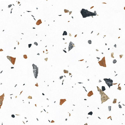 Керамогранит Laparet Terazzo bianco цветной матовый карвинг 60х60