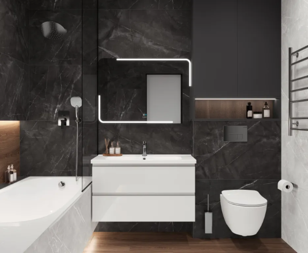 Керамогранит Laparet LP6060G0041R Timeless Grafite графит матовый карвинг 59,5х59,5