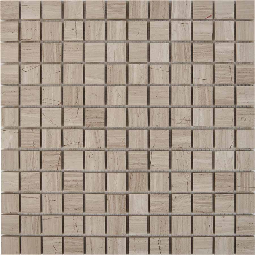 Мозаика Pixel Mosaic PIX 254 White Wooden, чип 23x23 мм, сетка 305х305x6 мм, Полированная