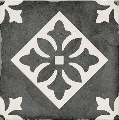 Плитка Equipe Art Nouveau 24416 Padua Black 20x20