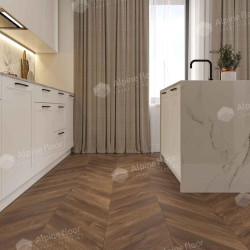 Кварцвиниловая плитка Alpine Floor Chevron Alpine Дуб Коричневый ECO 18-13 MC