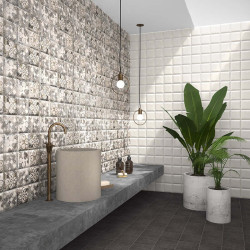 Керамическая плитка Mainzu HD Effects PT02316 Decor Metal White 15x15