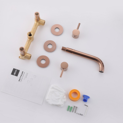 Смеситель ABBER Wasser Kreis AF81121RG для раковины скрытого монтажа, розовое золото