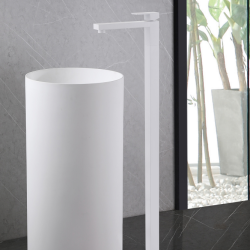 Смеситель ABBER Daheim AF8241W напольный для раковины, белый матовый