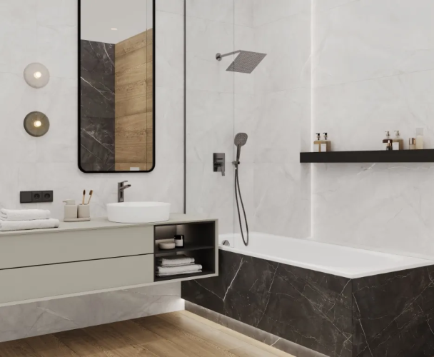 Керамогранит Laparet LP6060G0031R Timeless Grigio серый матовый карвинг 59,5х59,5