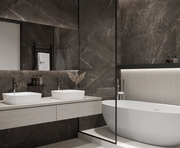 Керамогранит Laparet LP6060G0031R Timeless Grigio серый матовый карвинг 59,5х59,5