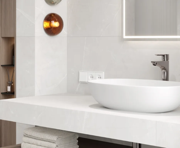 Керамогранит Laparet LP6060G0031R Timeless Grigio серый матовый карвинг 59,5х59,5