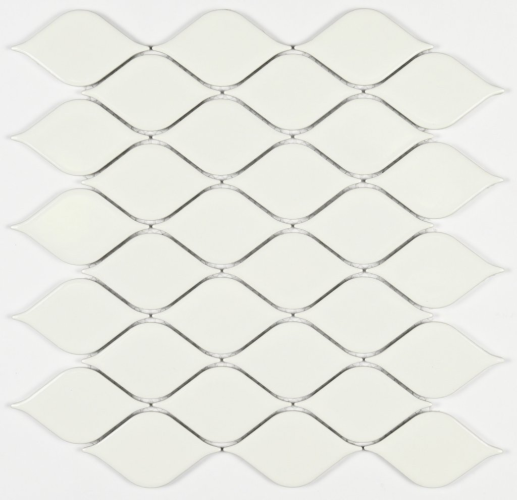 Мозаика Bonaparte Melany White glossy (48х86х6) 264х280, глянцевая