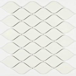 Мозаика Bonaparte Melany White glossy (48х86х6) 264х280, глянцевая