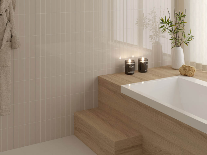 Плитка Equipe Costa Nova 28452 Beige Pale Glossy 5x20