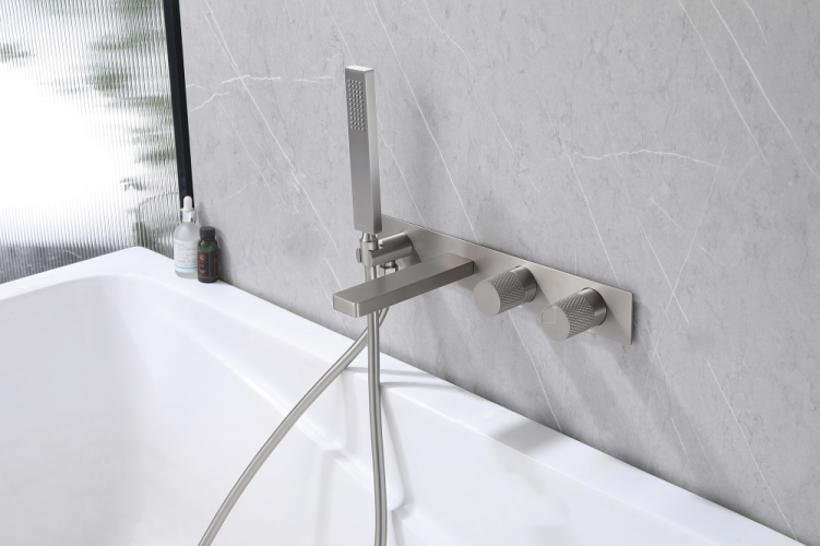 Смеситель ABBER Rund AF8730SP для ванны скрытого монтажа, сатин