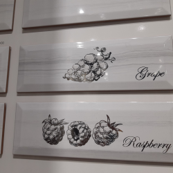 Керамическая плитка Monopole Декор Antique Gris Fruit Laguna Raspberry 10x30