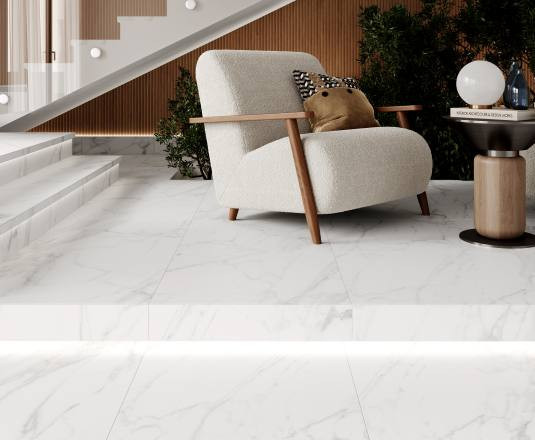 Керамогранит Laparet Calacatta Bianco Pro белый матовый r 60х60