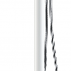 Смеситель ABBER Weiss Insel AF8015W напольный, белый-хром