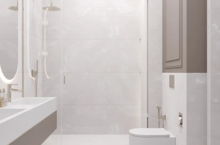 Керамогранит Laparet LP6012G0511R Seta Avorio кремовый глянцевые чернила 59,5х119,1