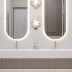 Керамогранит Laparet LP6012G0511R Seta Avorio кремовый глянцевые чернила 59,5х119,1