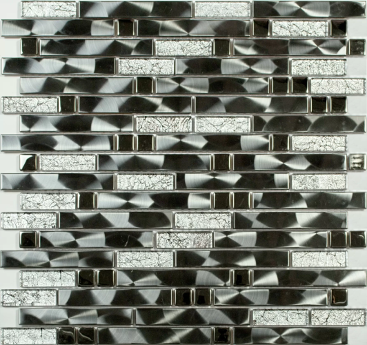 Мозаика NSmosaic MS-606 чип 15х48/98x6 мм, сетка 305х298 мм, глянцевая