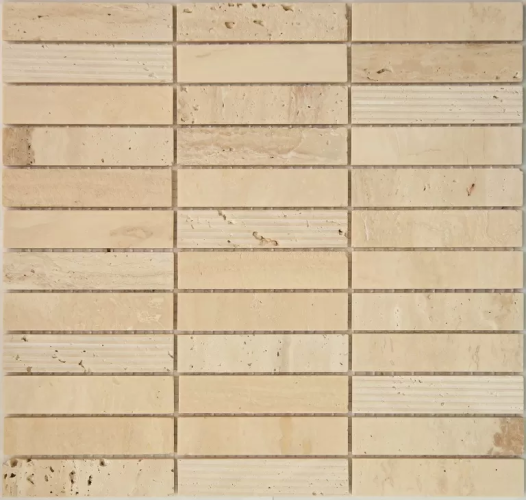 Мозаика NSmosaic KP-724 камень (23*98) 298х298, полированная