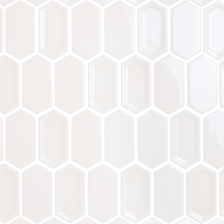 Мозаика LeeDo Ceramica Crayon White glos (38x76x8) 278х304, рельефная глянцевая