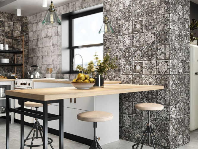 Керамическая плитка Mainzu Mandala PT02797 Black Matt  20x20