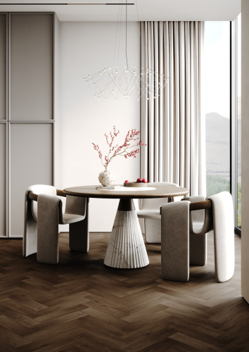 Кварцевый ламинат SPC Fargo Herringbone Дуб Шварцвальд 44-7009-24