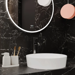 Керамогранит Laparet LP6060G0131R Intense Nero чёрный матовый карвинг 59,5х59,5