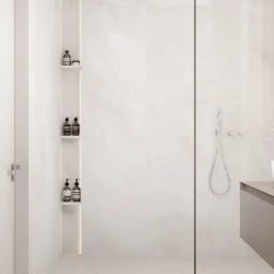 Керамогранит Laparet LP6012G0541R Bernini Bianco белый глянцевые чернила 59,5х119,1