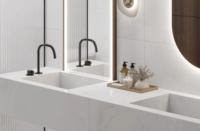 Керамогранит Laparet LP6012G0541R Bernini Bianco белый глянцевые чернила 59,5х119,1