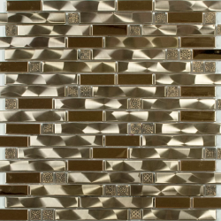 Мозаика NSmosaic MS-609 чип 15х48/98x6 мм, сетка 305х298 мм, глянцевая