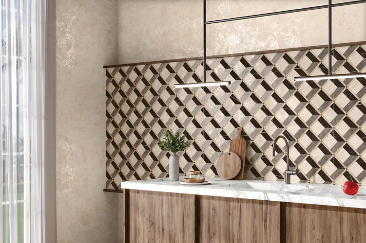 Керамогранит Duna RP-238570 Gravelo Beige Carving 60x120