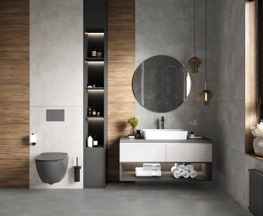 Керамогранит Laparet SG50001520R Nord Gris серый матовый карвинг 59,50x119,10