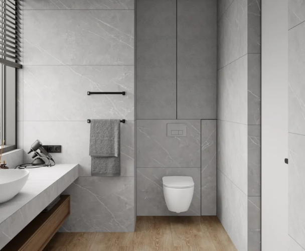 Керамогранит Laparet LP6060G0071R Lune Grigio серый матовый карвинг 59,5х59,5