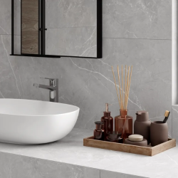 Керамогранит Laparet LP6060G0071R Lune Grigio серый матовый карвинг 59,5х59,5