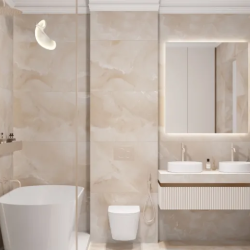 Керамогранит Laparet LP6012G0521R Cammeo Oro бежевый глянцевые чернила 59,5х119,1