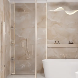 Керамогранит Laparet LP6012G0521R Cammeo Oro бежевый глянцевые чернила 59,5х119,1