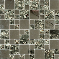 Мозаика NSmosaic MS-611 чип 23x23х48 мм, сетка 300x300 мм, глянцевая