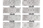 Керамическая плитка Monopole Antique Gris brillo bisel 10x30