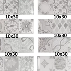 Керамическая плитка Monopole Antique Gris brillo bisel 10x30