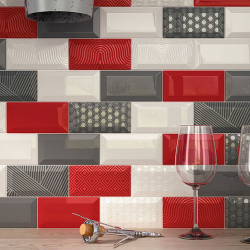 Плитка Equipe Metro 14059 Rosso 7,5x15