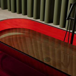 Прозрачная ванна ABBER Kristall AT9708Rubin красная