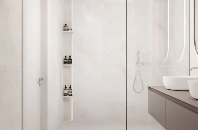 Керамогранит Laparet LP6012G0531R Bernini Crema кремовый глянцевые чернила 59,5х119,1