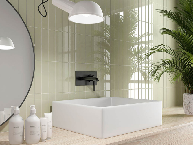 Плитка Equipe Costa Nova 28441 Tansy Green Glossy 5x20