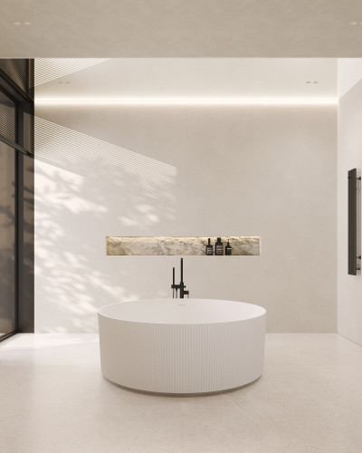 Ванна из искусственного камня ABBER Stein AS9679 белая матовая