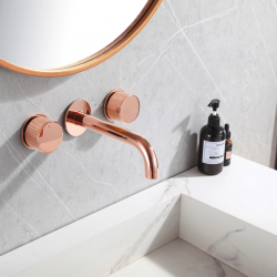 Смеситель ABBER Wasser Kreis AF81122RG для раковины скрытого монтажа, розовое золото