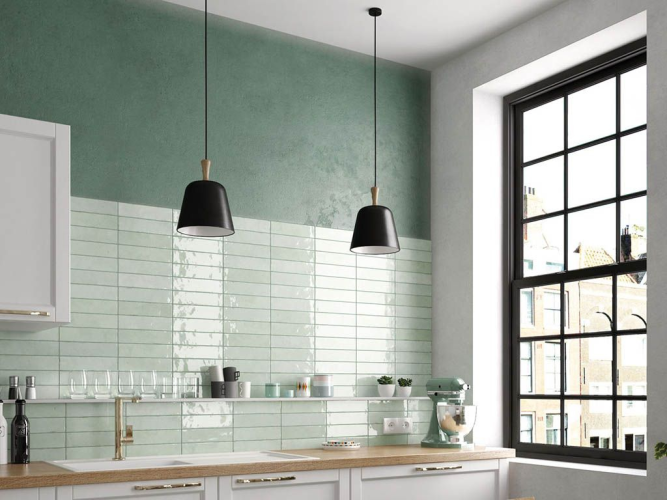 Плитка Equipe Tribeca 26880 Seaglass Mint 6x24