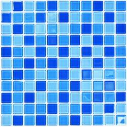 Мозаика Bonaparte Blue wave-1 (25х25х4) 300х300, глянцевая